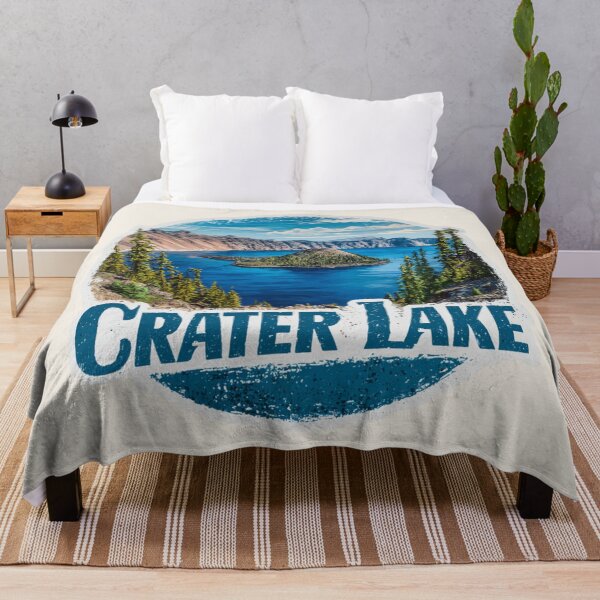 Item preview, Crater Lake National Park Vintage Travel Sticker - Retro Lake & Mountain Design designed and sold by Blurbean.