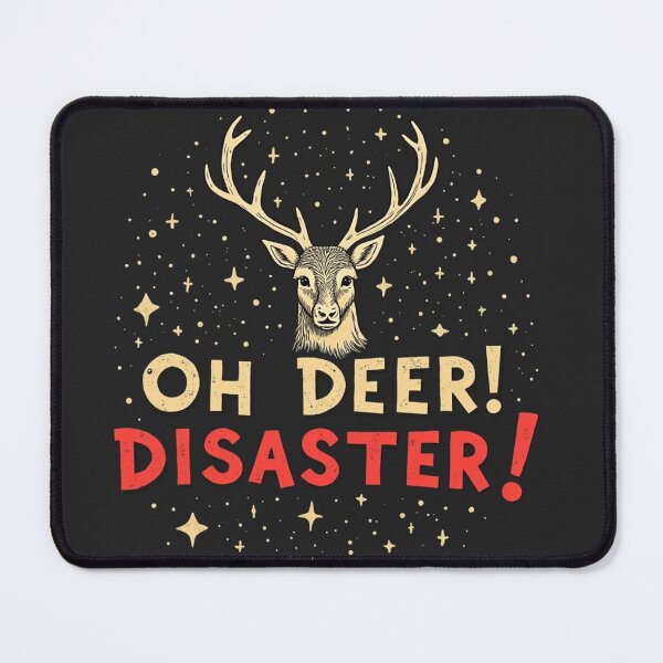 Item preview, Oh Deer Disaster Funny Christmas T-Shirt – Holiday Reindeer Humor Gift Tee designed and sold by GiftLore Studio.