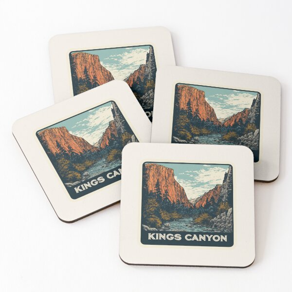 Item preview, Kings Canyon National Park Vintage Travel Sticker - Retro Canyon & River Design designed and sold by Blurbean.