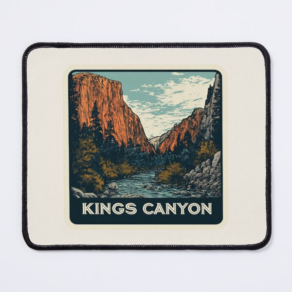Item preview, Kings Canyon National Park Vintage Travel Sticker - Retro Canyon & River Design designed and sold by Blurbean.