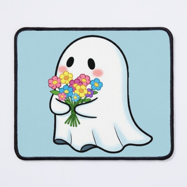 Item preview, Cute Ghost with Flowers designed and sold by Mayverse.