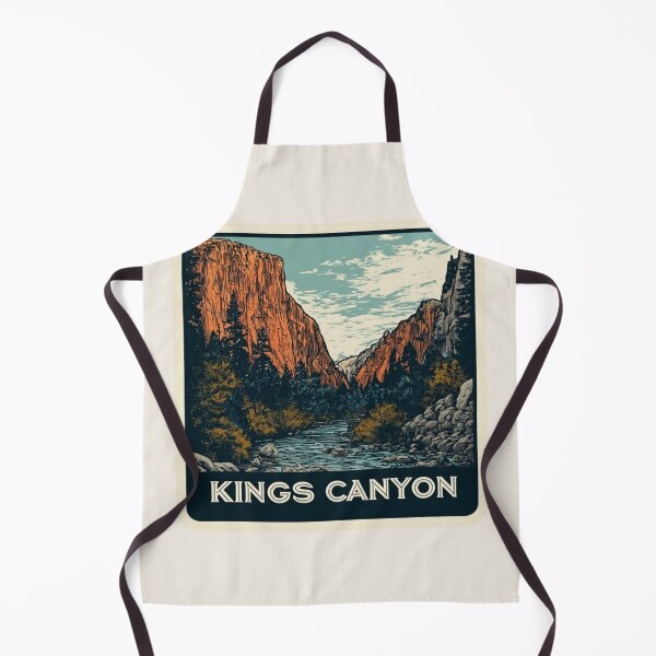 Item preview, Kings Canyon National Park Vintage Travel Sticker - Retro Canyon & River Design designed and sold by Blurbean.