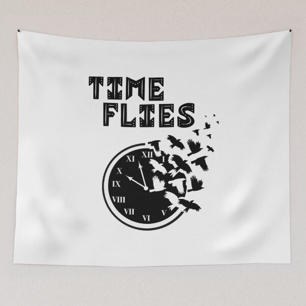 Item preview, Time Flies - Hand Drawn Birds Design for Light Backgrounds designed and sold by nomadraconteur.