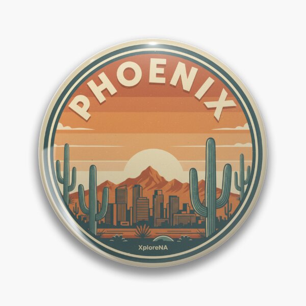 Item preview, Phoenix: Rustic Desert Cityscape Emblem designed and sold by XploreNA.