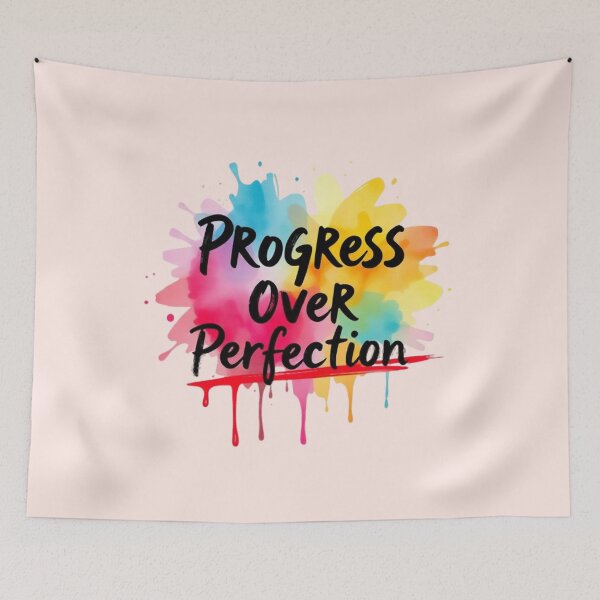 Item preview, Progress Over Perfection Watercolor Splatter designed and sold by NewAspect.
