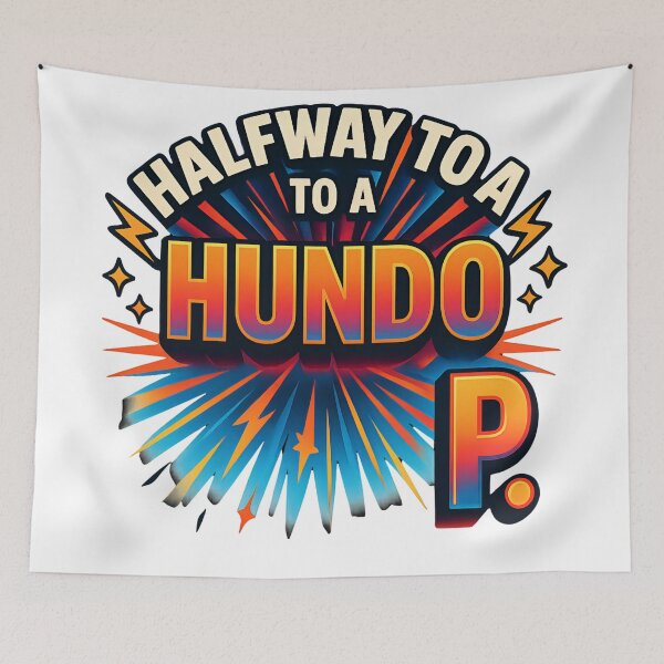 Item preview, Halfway to a Hundo - Motivational designed and sold by Nest & Thread.