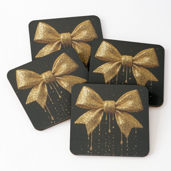 Item preview, gold dripping bow ribbon designed and sold by mariana83.