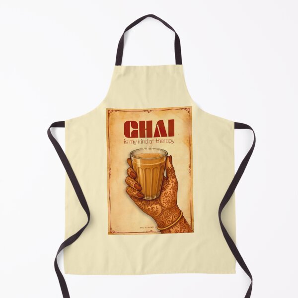 Item preview, Chai Is My Kind of Therapy | Vintage Indian Masala Tea & Henna Poster designed and sold by The Uphaar Store.