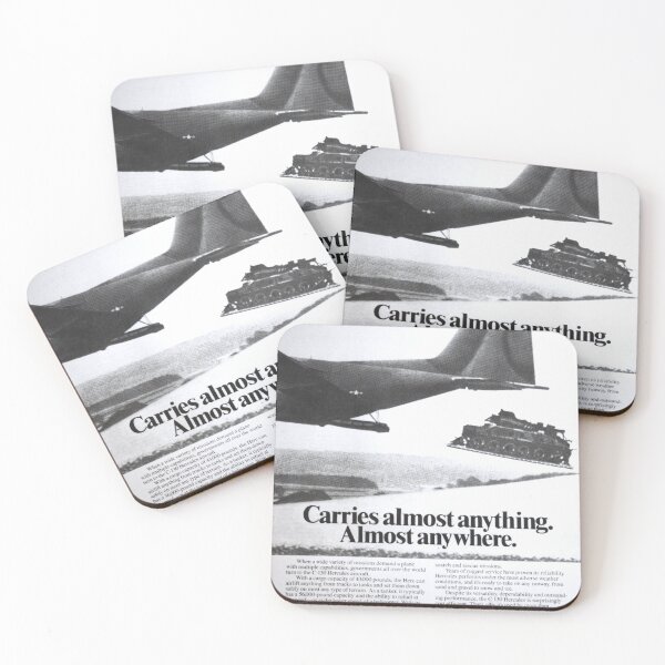 Item preview, C130 Hercules "Almost Anything Anywhere" Retro Style Military Aircraft Ad Poster Replica - Multiple Sizes Available! designed and sold by Turn-N-Burn.