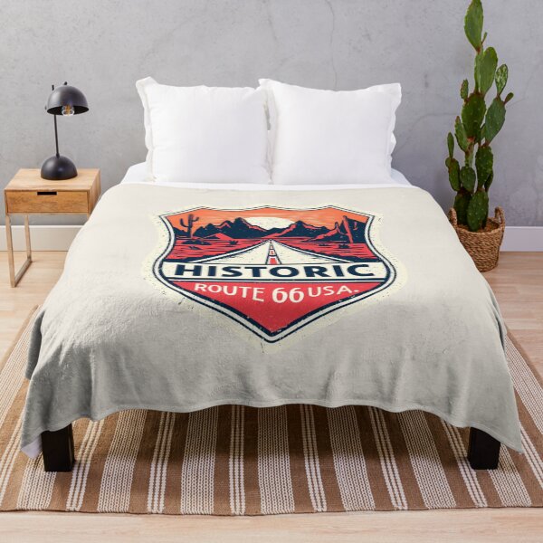 Item preview, Route 66 Vintage Travel Sticker - Historic USA Highway & Desert Road designed and sold by Blurbean.