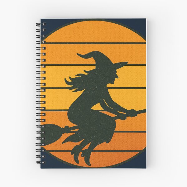 Item preview, Retro 1960s Comic Halloween Horror Art- Witch Flying at Sunset designed and sold by JacobKAurumhead.