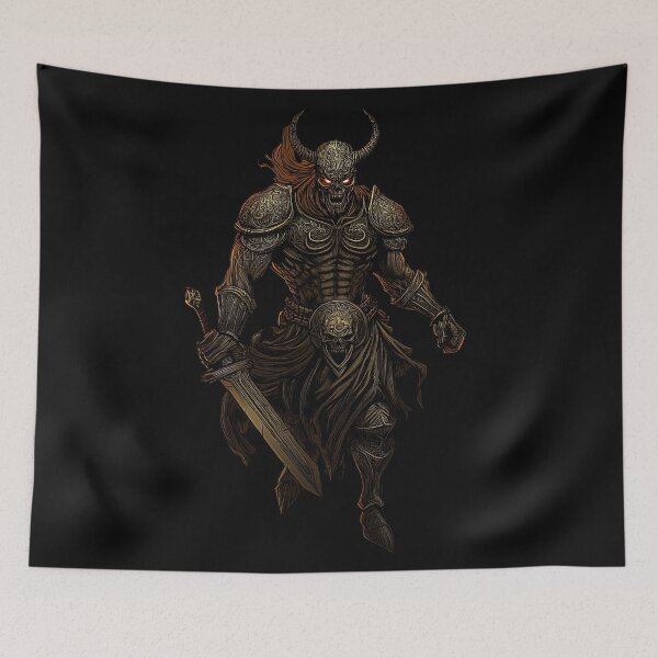 Item preview, Hellforged Demon Warlord with Glowing Eyes and Skull Armor designed and sold by Daagath.
