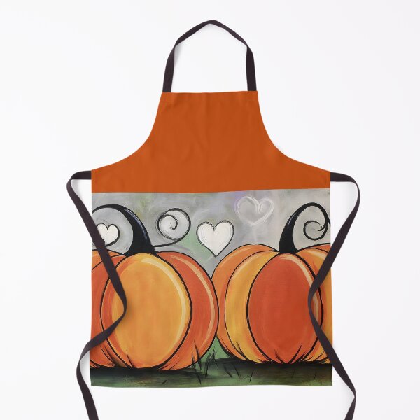 Item preview, Pumpkin Whimsy and Autumn Joy- Vibrant Pumpkins with Floating Hearts and Playful Swirls designed and sold by OlfactoART Studio.