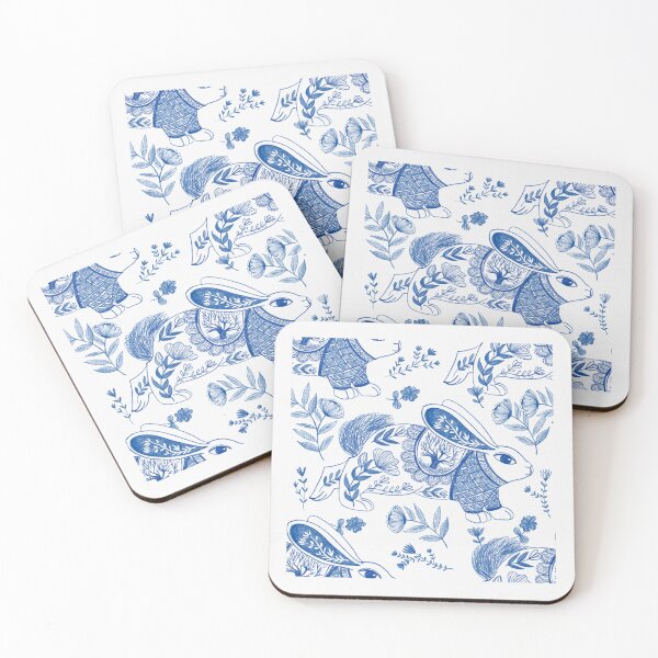 Item preview, Blue Rabbit Motifs  designed and sold by Jemma Jamie Skidmore.