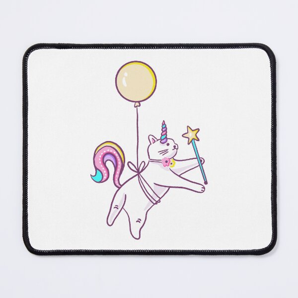 Item preview, Unicorn Cat Flying with Balloon designed and sold by Farissa Designs.