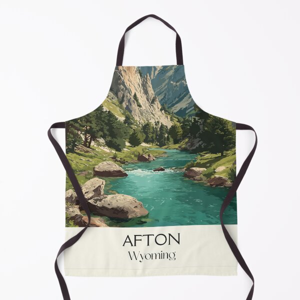 Item preview, Afton Wyoming Travel Poster | Vintage Star Valley & Mountain Wall Art designed and sold by TuncGK.
