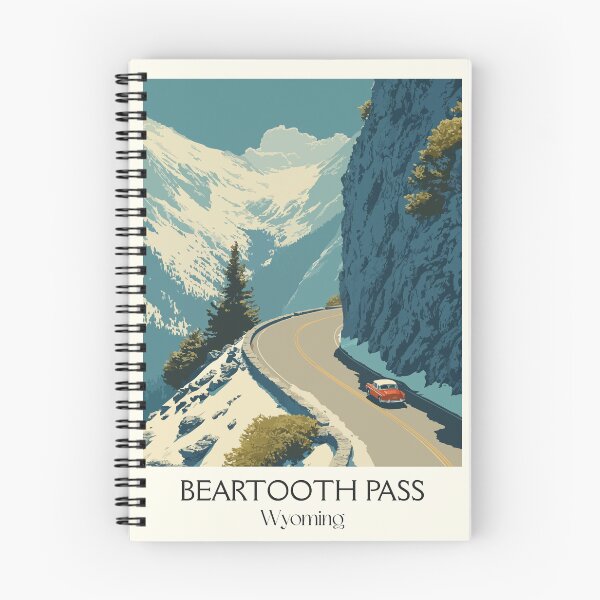 Item preview, Beartooth Pass Wyoming Poster | Vintage All-American Road & Scenic Drive Art designed and sold by TuncGK.