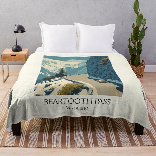 Item preview, Beartooth Pass Wyoming Poster | Vintage All-American Road & Scenic Drive Art designed and sold by TuncGK.