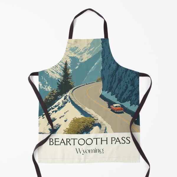 Item preview, Beartooth Pass Wyoming Poster | Vintage All-American Road & Scenic Drive Art designed and sold by TuncGK.