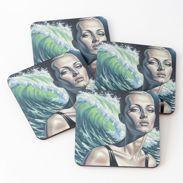 Item preview, LE VISAGE DE LA VAGUE (The Face of the Wave) - Original Art Deco Artwork designed and sold by elektronen.