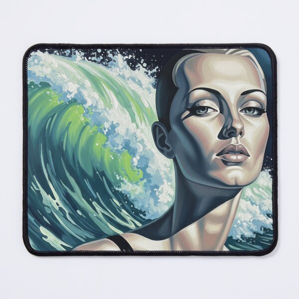 Item preview, LE VISAGE DE LA VAGUE (The Face of the Wave) - Original Art Deco Artwork designed and sold by elektronen.