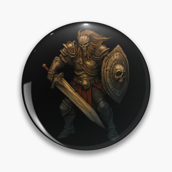 Item preview, Undead Skull Knight with Sword and Shield of Death designed and sold by Daagath.