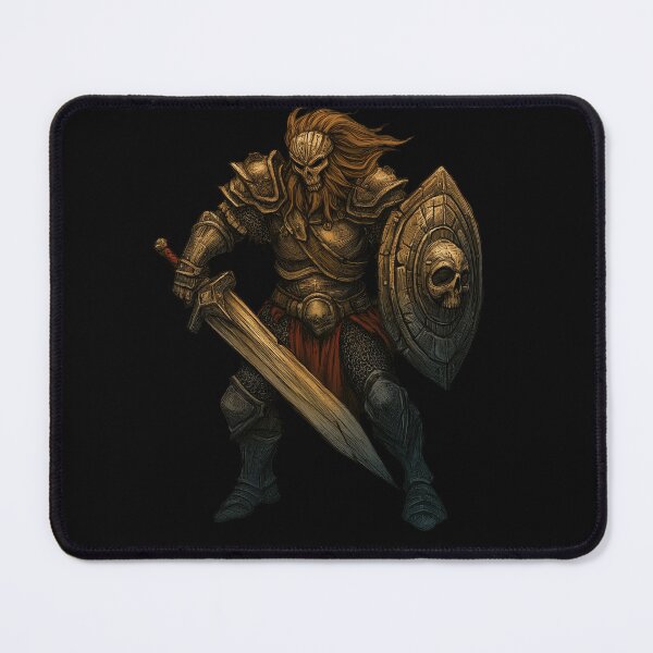 Item preview, Undead Skull Knight with Sword and Shield of Death designed and sold by Daagath.