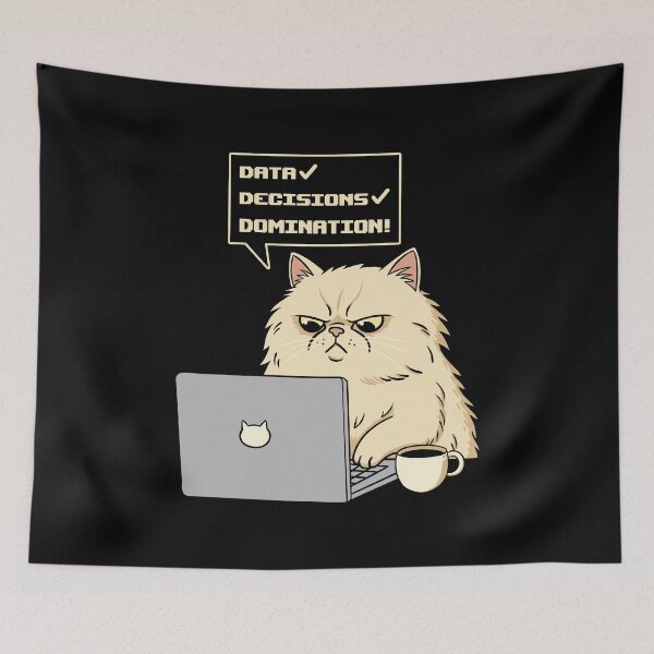 Item preview, Data Decisions Domination for cat lovers  designed and sold by sachpica.