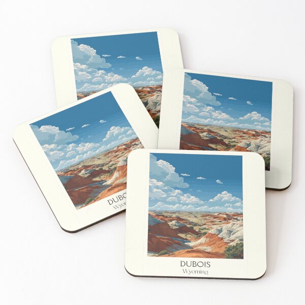 Item preview, Dubois Wyoming Travel Poster | Vintage Badlands & Wind River Wall Art designed and sold by TuncGK.