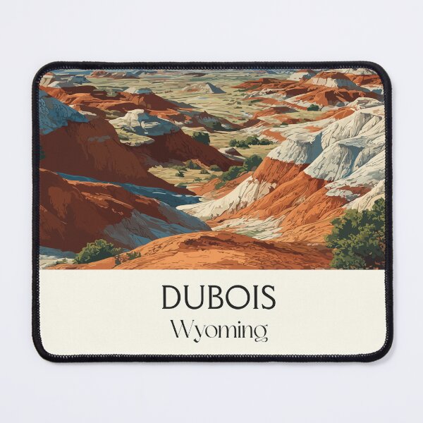 Item preview, Dubois Wyoming Travel Poster | Vintage Badlands & Wind River Wall Art designed and sold by TuncGK.