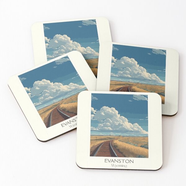 Item preview, Evanston Wyoming Travel Poster | Vintage Railroad & High Plains Wall Art designed and sold by TuncGK.