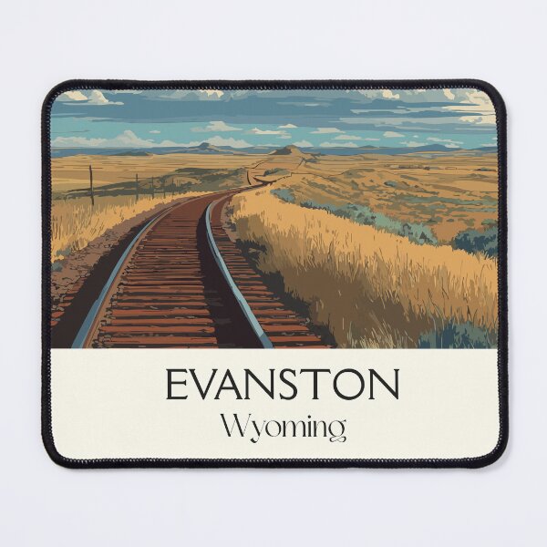 Item preview, Evanston Wyoming Travel Poster | Vintage Railroad & High Plains Wall Art designed and sold by TuncGK.