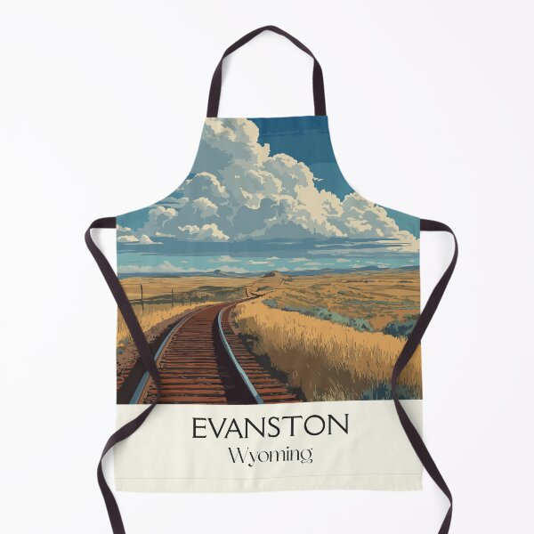 Item preview, Evanston Wyoming Travel Poster | Vintage Railroad & High Plains Wall Art designed and sold by TuncGK.