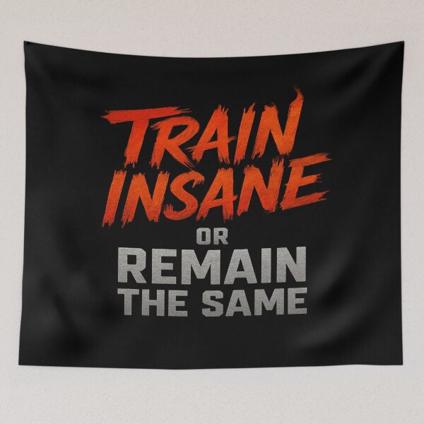 Item preview, Train Insane or Remain the Same – Metallic Gym Motivation Design designed and sold by ArthUpscale.