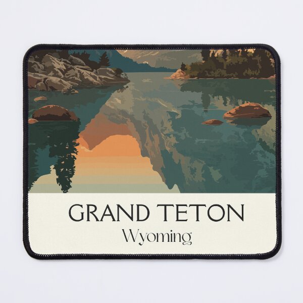 Item preview, Grand Teton National Park Poster | Vintage Teton Range & Snake River Wall Art designed and sold by TuncGK.