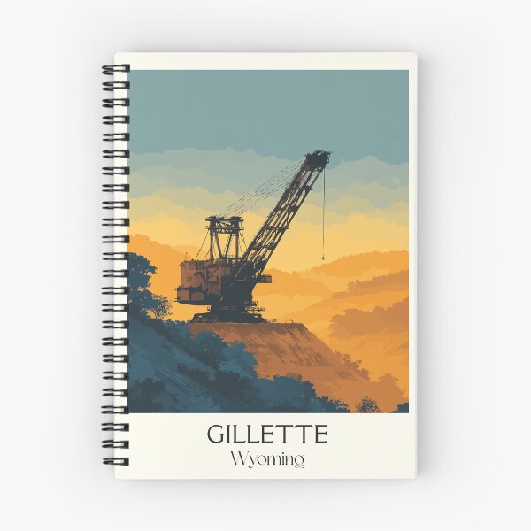 Item preview, Gillette Wyoming Travel Poster | Vintage Energy Capital & Coal Mining Wall Art designed and sold by TuncGK.