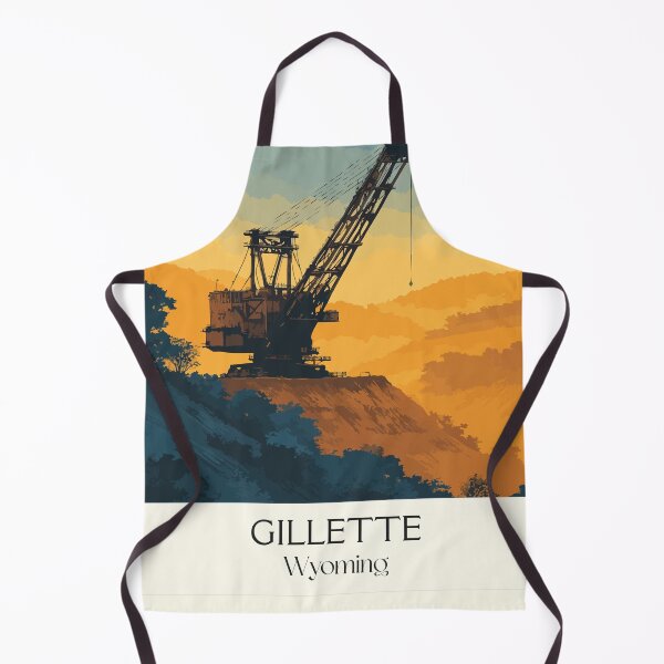 Item preview, Gillette Wyoming Travel Poster | Vintage Energy Capital & Coal Mining Wall Art designed and sold by TuncGK.