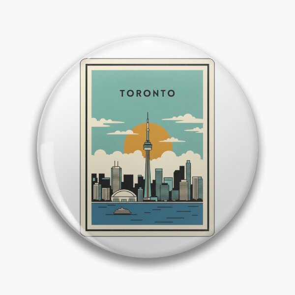 Item preview, Toronto Canada Retro Travel Poster  designed and sold by XploreNA.