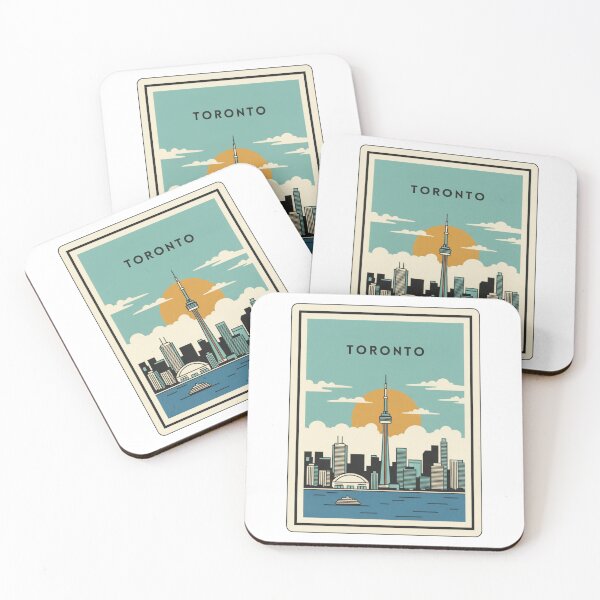 Item preview, Toronto Canada Retro Travel Poster  designed and sold by XploreNA.