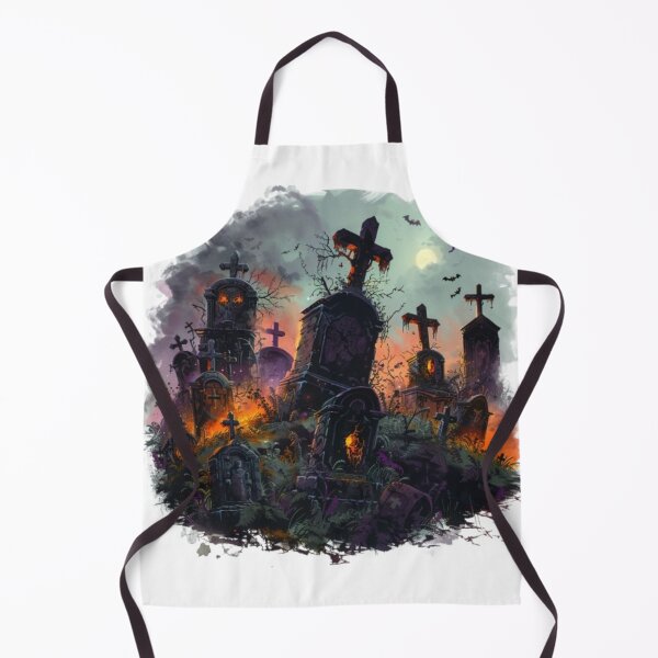Item preview, Haunted Graveyard Halloween Night Design designed and sold by AlexLineArt.