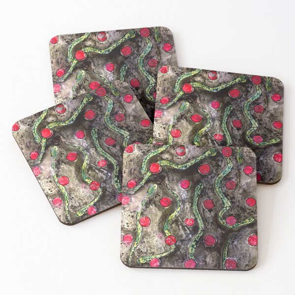 Item preview, polka dot snakes designed and sold by Emily Bodden Art.