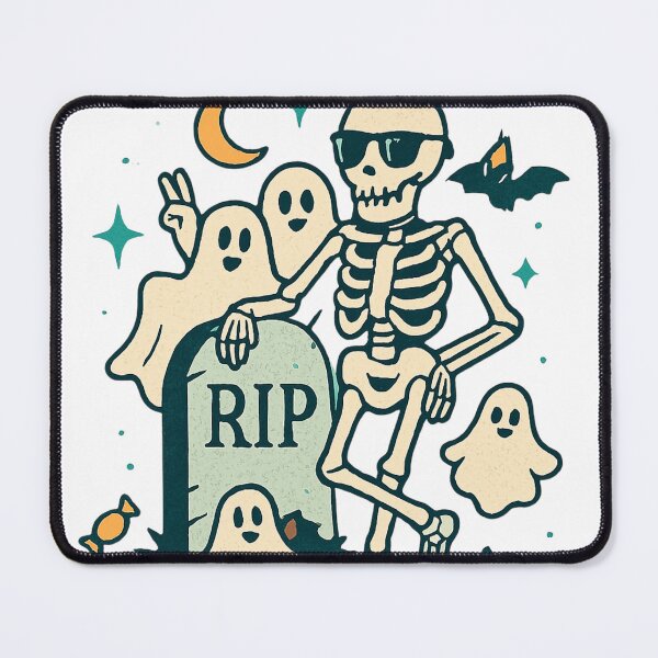 Item preview, Creep It Real – Funny Halloween T-Shirt with Skeleton, Ghosts & Tombstone designed and sold by Stange-T-shirts.