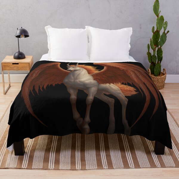 Item preview, Majestic Winged Unicorn with Fiery Red Feathers designed and sold by Daagath.