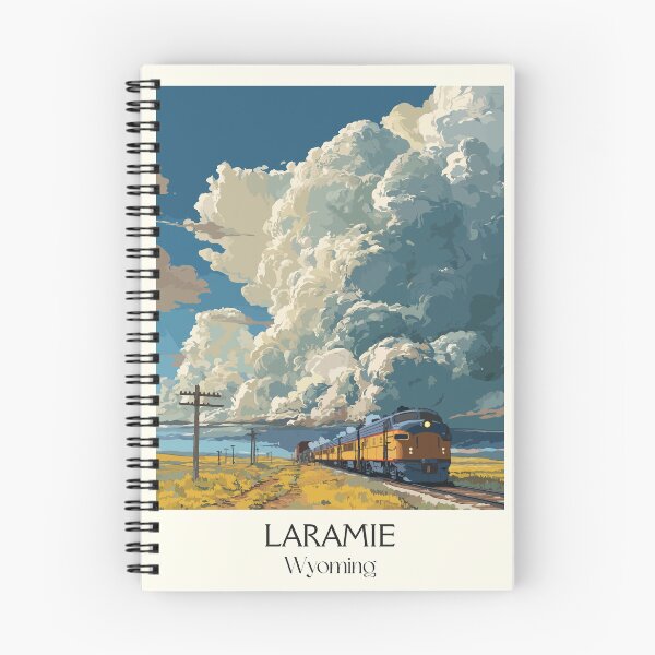 Item preview, Laramie Wyoming Travel Poster | Vintage University of Wyoming & Railroad Art designed and sold by TuncGK.