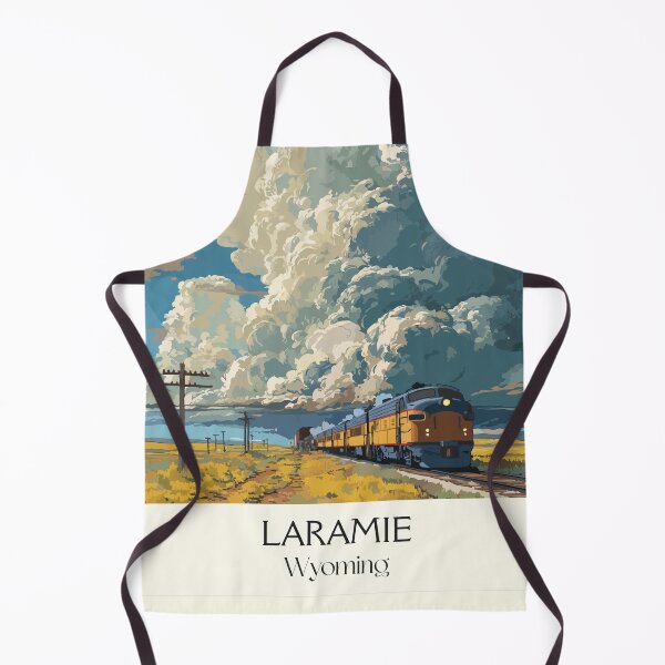 Item preview, Laramie Wyoming Travel Poster | Vintage University of Wyoming & Railroad Art designed and sold by TuncGK.