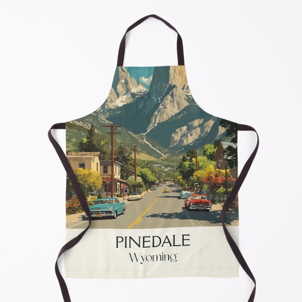 Item preview, Pinedale Wyoming Travel Poster | Vintage Wind River Range & Mountain Town Art designed and sold by TuncGK.