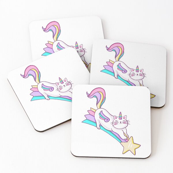 Item preview, Unicorn Cat Riding a Shooting Star designed and sold by Farissa Designs.