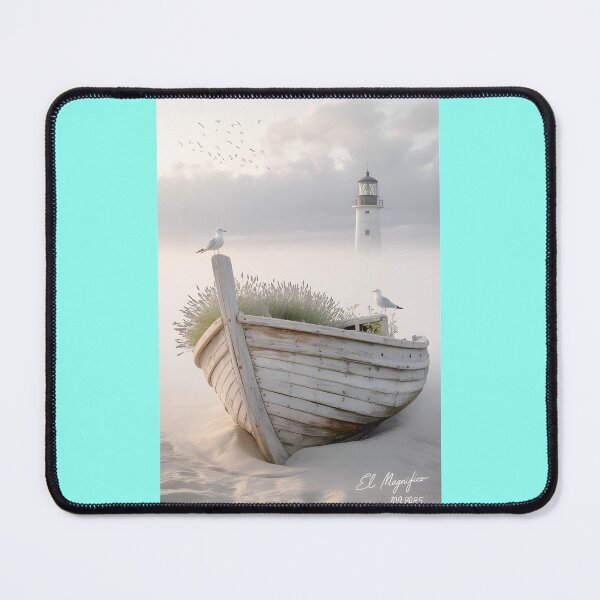 Item preview, Vintage Boat  Lighthouse Scene designed and sold by Crystal Powers.