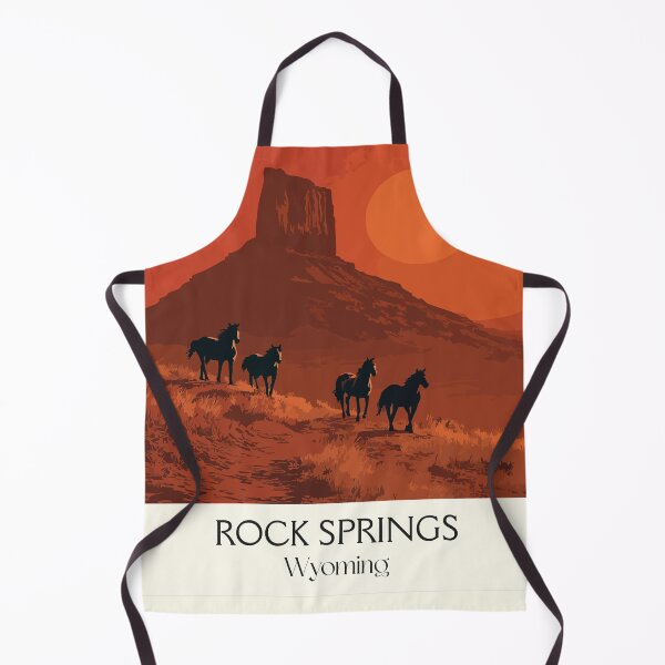 Item preview, Rock Springs Wyoming Poster | Vintage Wild Horses & Red Desert Wall Art designed and sold by TuncGK.