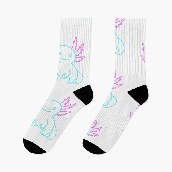 Item preview, Neon Axolotl – Cute Minimalist Amphibian with Glowing Pink Gills designed and sold by StudioTZ.
